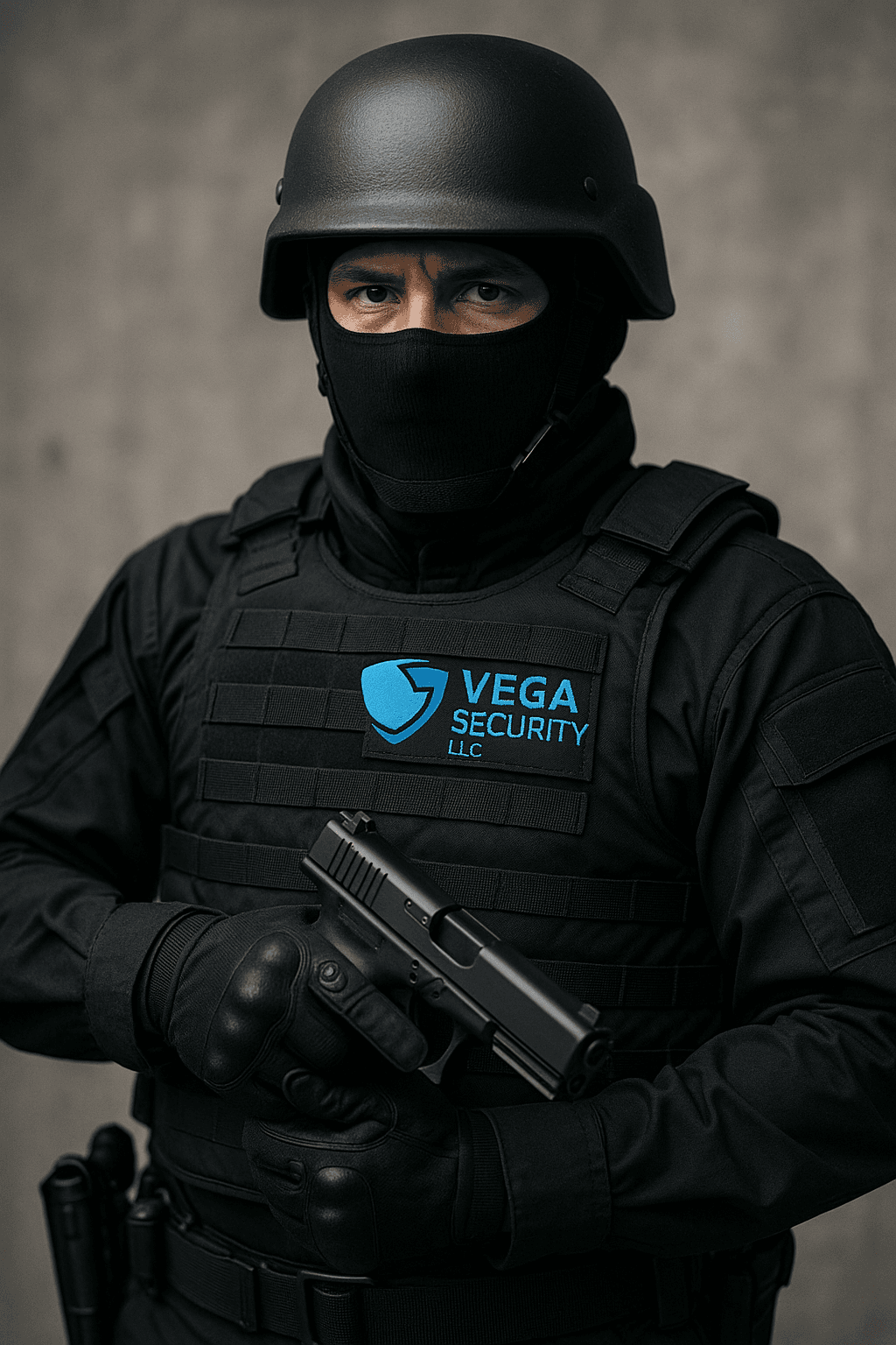 Vega Security tactical officer with equipment